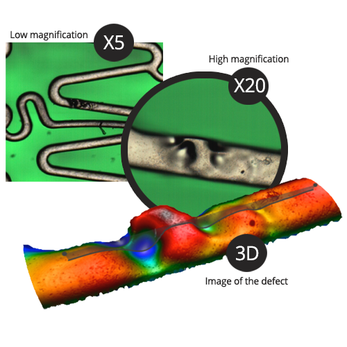 3D Measurement stent surfaces