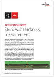 Q vix Application notes Stent wall thickness measurement